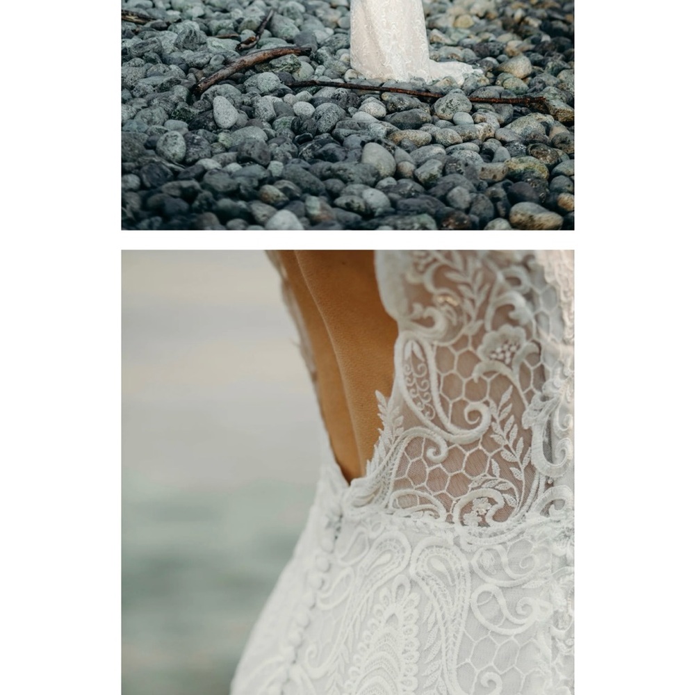 Elegant Lace Wedding Dress in White